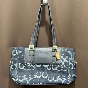 Coach Blue Signature Shoulder Bag